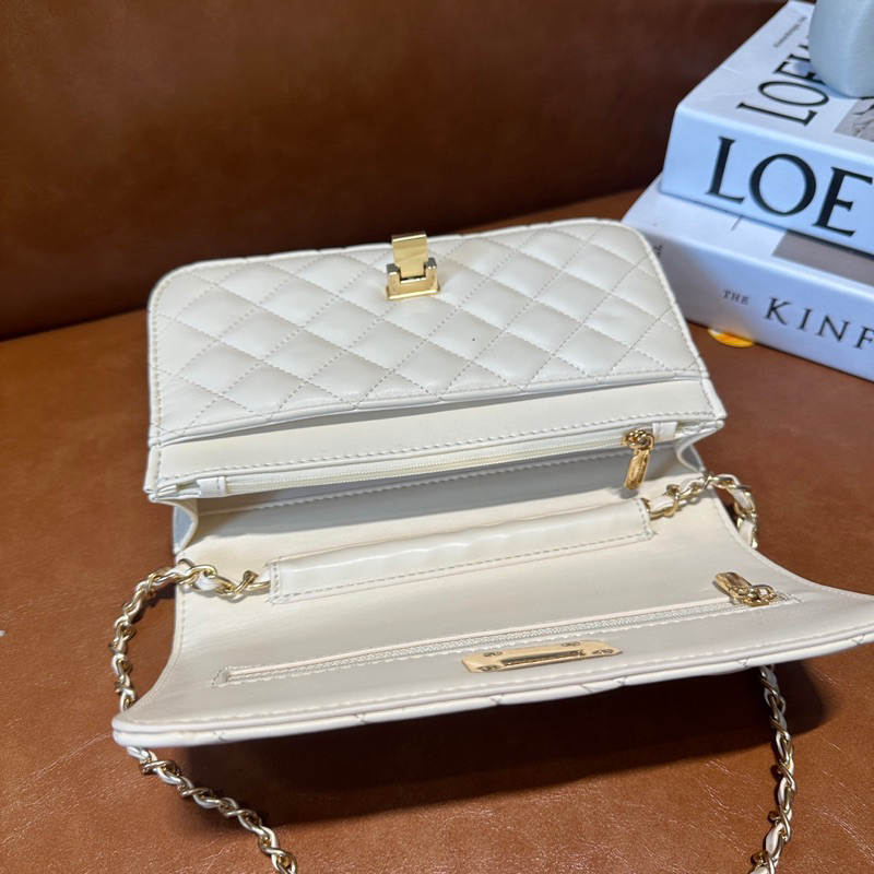 Túi xách đeo chéo ô trám khoá gập túi xách CNK sang chảnh MM Bags