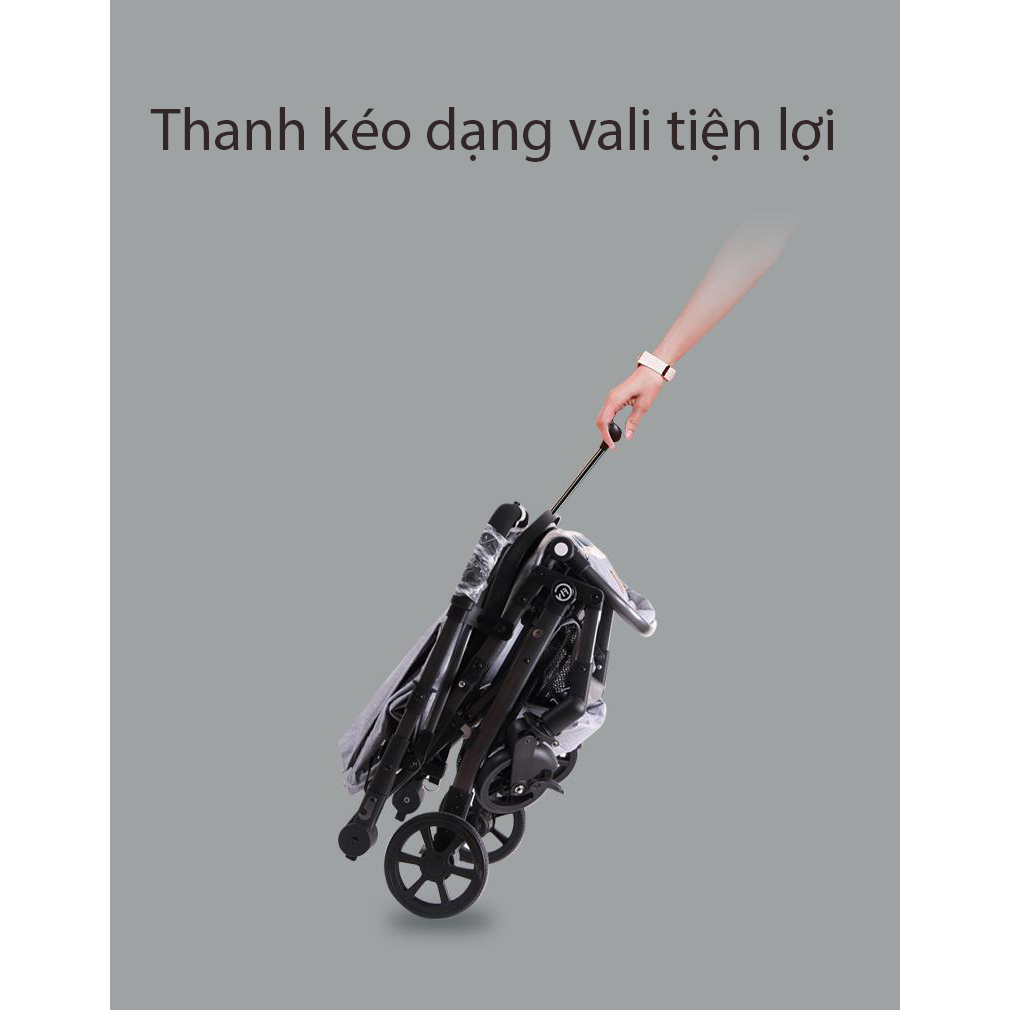Xe đẩy đôi em bé gấp gọn 2 chiều 3 tư thế gấp gọn, siêu nhẹ, trọng tải 50kg FLY thiết kế Đức