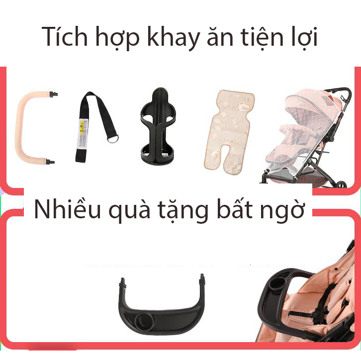 Xe đẩy đôi em bé gấp gọn 2 chiều 3 tư thế gấp gọn, siêu nhẹ, trọng tải 50kg FLY thiết kế Đức
