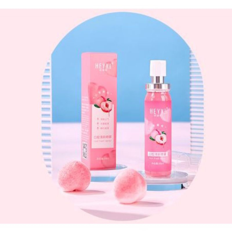 Xịt Thơm Miệng HEYXI 20ml Hương Bạc Hà & Đào.