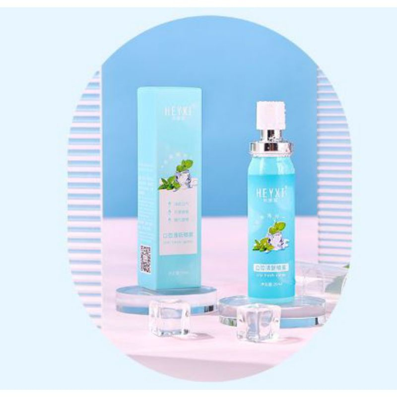Xịt Thơm Miệng HEYXI 20ml Hương Bạc Hà & Đào.