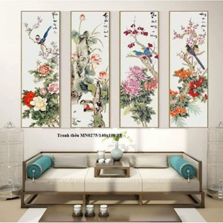  Tranh thêu chữ thập tứ quý Xuân Hạ Thu Đông MN0275-140x100cm 