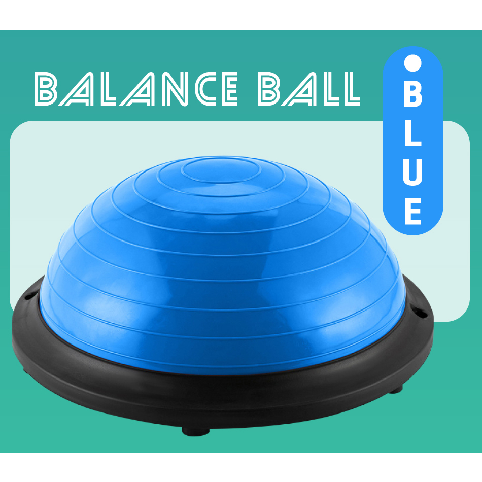 {PINK 46x20} BG bóng YOGA bóng tập thể lực thăng bằng BALL BALANCE Bosu_ĐƯỜNG KÍNH :46CM.