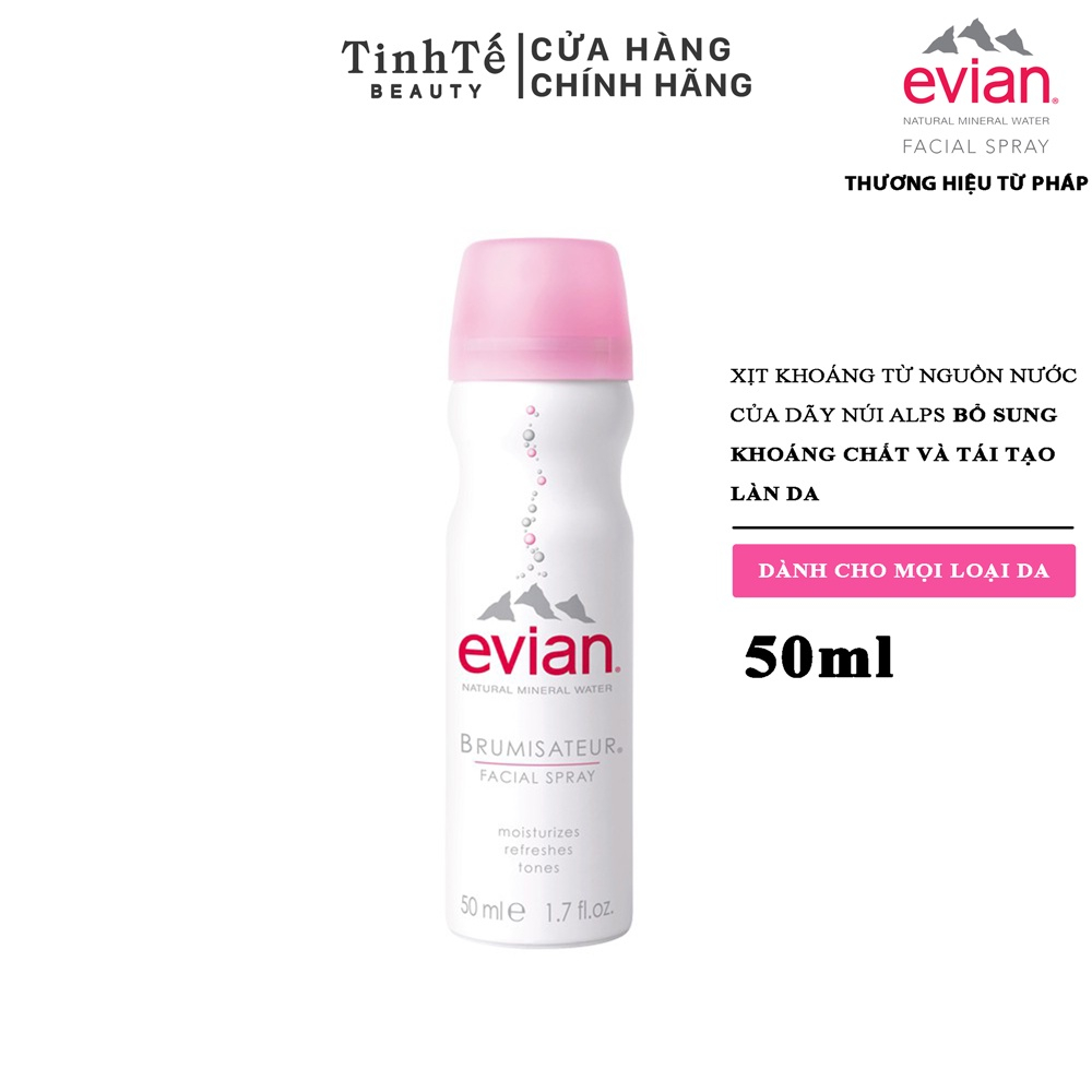 Xịt khoáng cấp ẩm và làm dịu da evian® Facial Spray 50ml