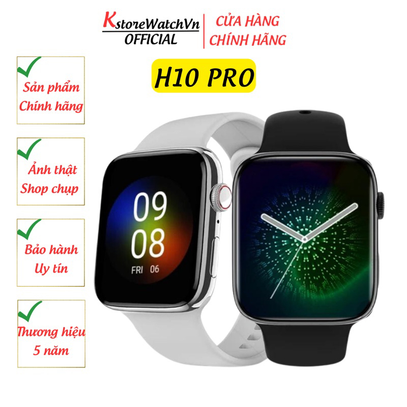 Đồng Hồ Thông Minh H10 Pro Series 8 Viền Thép Màn Hình Tràn Viền Cân Đối Nghe Gọi Thay Ảnh Nền Chơi Game KstoreWatchVn