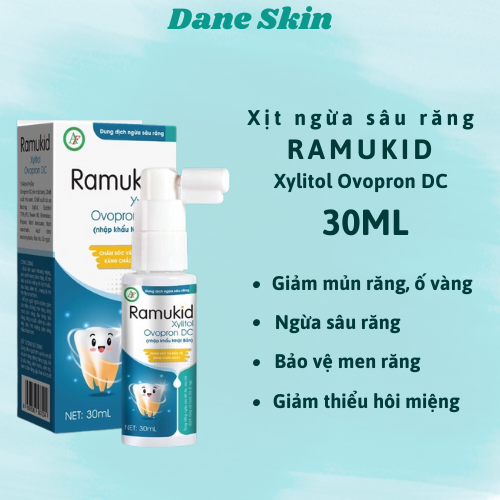 Ramukid Xịt chống sâu răng - Giúp làm sạch khoang miệng, ngăn và giảm mủn răng, giảm hôi miệng