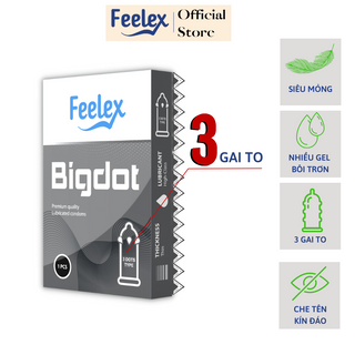 Bao cao su Feelex Bigdot Gân Gai Có Bi nhiều gel bôi trơn