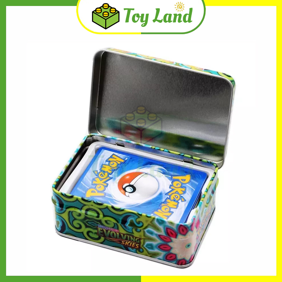 Bài Pokemon Hộp Sắt 42 Thẻ Tặng Kèm 1 Thẻ Vip Pokemon Hộp Thiếc Đồ Chơi Trẻ Em Xả Stress Sưu Tầm Giải Trí Board Game