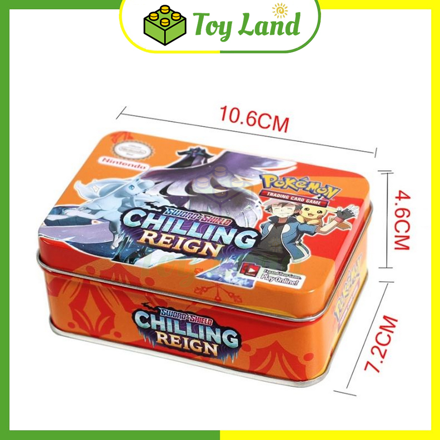 Bài Pokemon Hộp Sắt 42 Thẻ Tặng Kèm 1 Thẻ Vip Pokemon Hộp Thiếc Đồ Chơi Trẻ Em Xả Stress Sưu Tầm Giải Trí Board Game