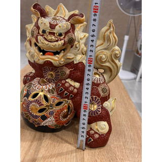 Lân gốm cổ Kutani Nhật