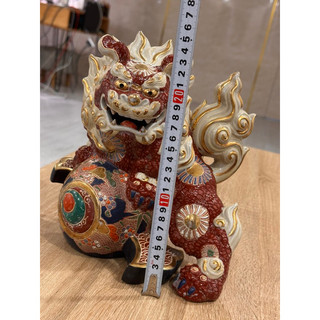 Lân gốm cổ Kutani Nhật
