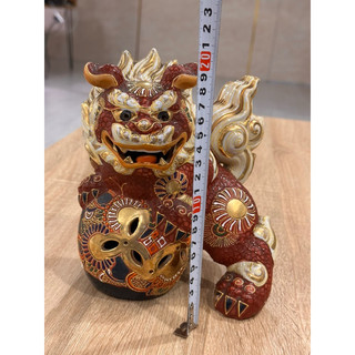 Lân gốm cổ Kutani Nhật
