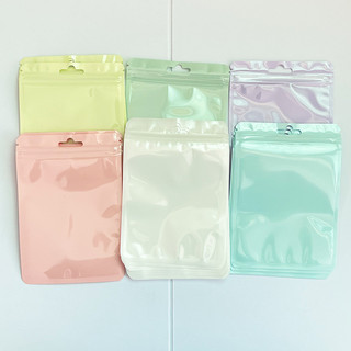 Set 10 Túi zip đựng đồ màu macaron