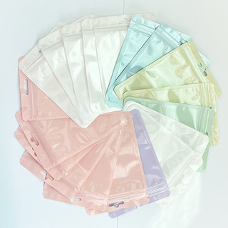 Set 10 Túi zip đựng đồ màu macaron
