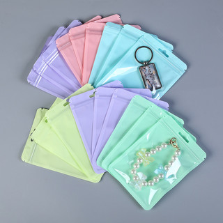 Set 10 Túi zip đựng đồ màu macaron