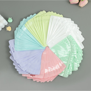 Set 10 Túi zip đựng đồ màu macaron