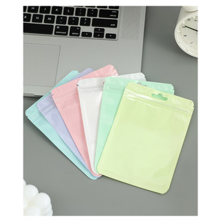 Set 10 Túi zip đựng đồ màu macaron