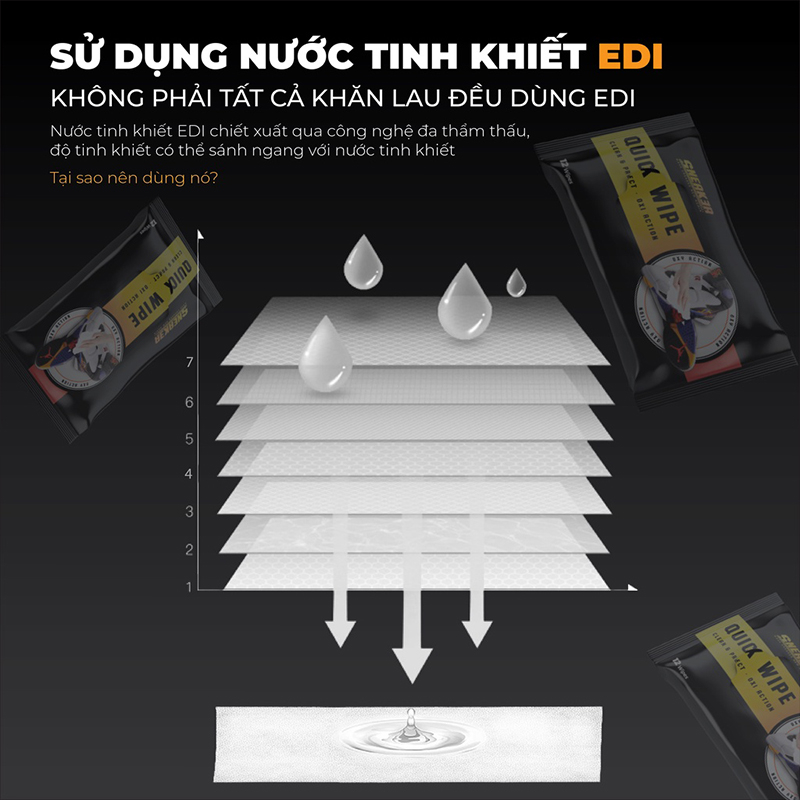 Khăn lau giày sạch nhanh Quick Wipe Sneak3r công nghệ Oxi Aciton chính hãng