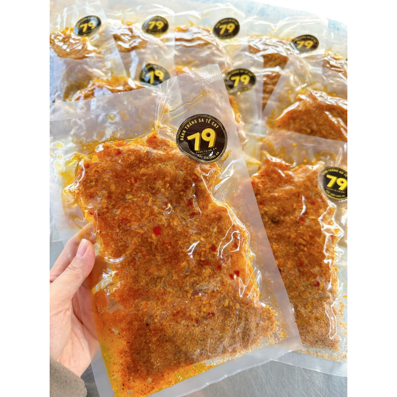 Túi hck 500gr- BÁNH TRÁNG SA TẾ CAY 79- Long An, túi hck 500gr