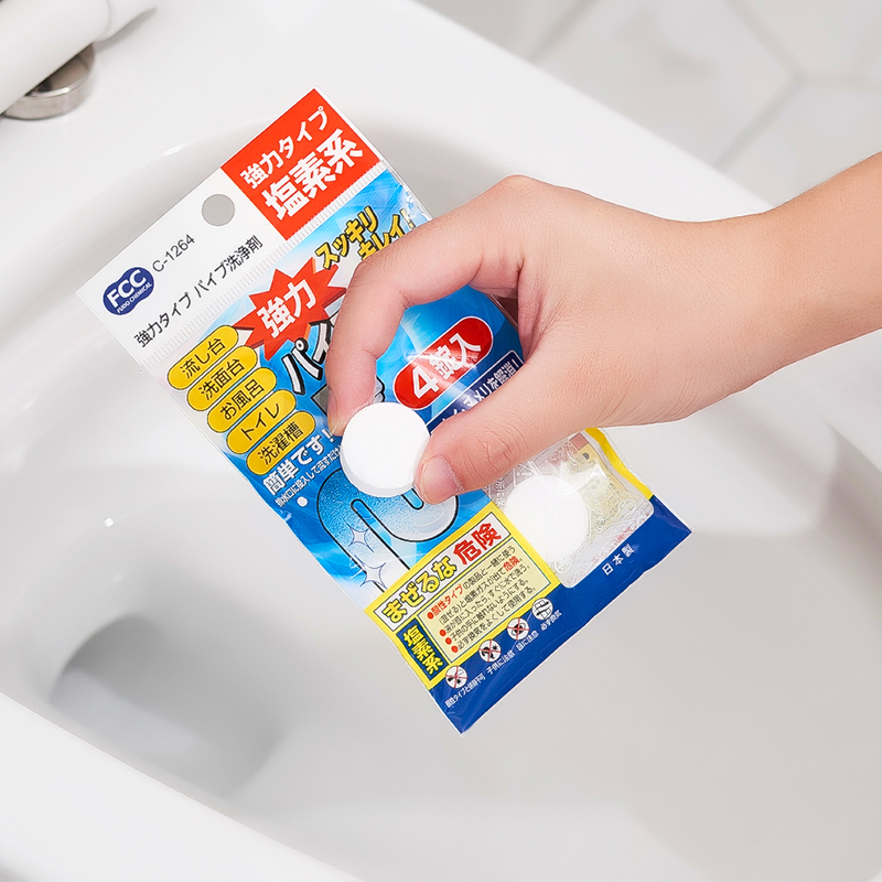 Set 4 viên sủi vệ sinh đường ống 10g