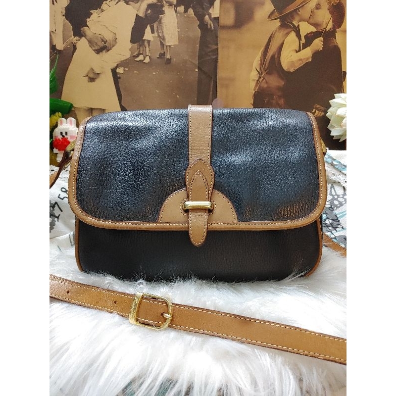 Túi da thật vintage dáng vịt size 25x18 si