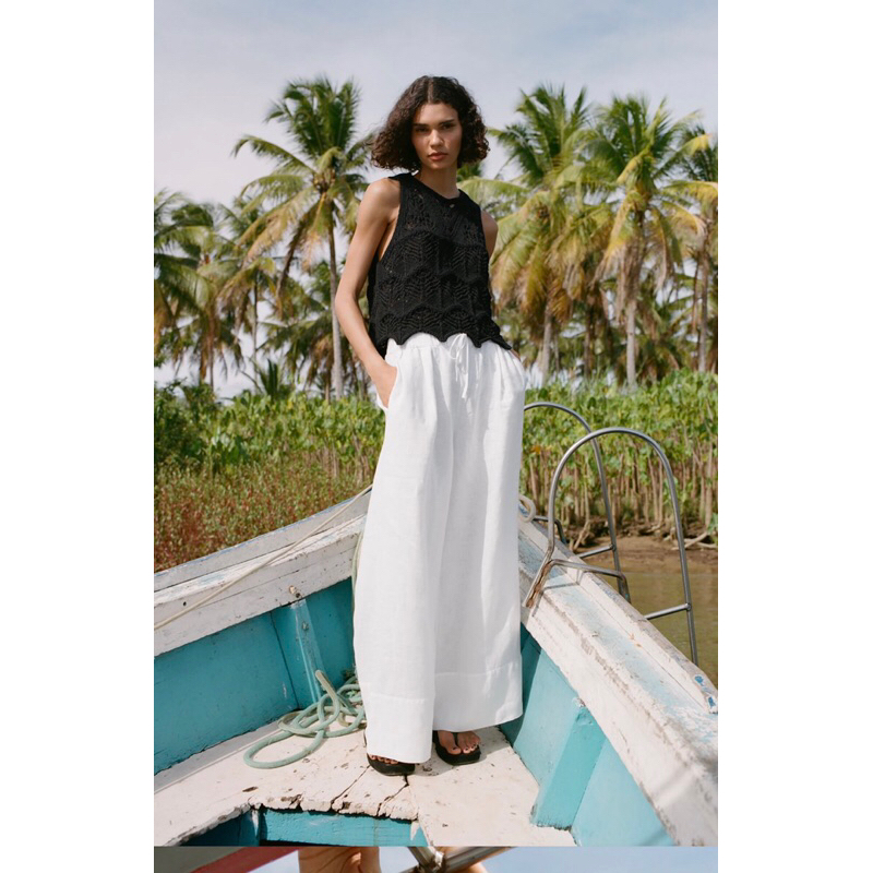 Quần dài linen tưng dư xịn dài 100cm