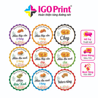 Combo 20 tem nhãn dán bánh trung thu kích thước 3 cm