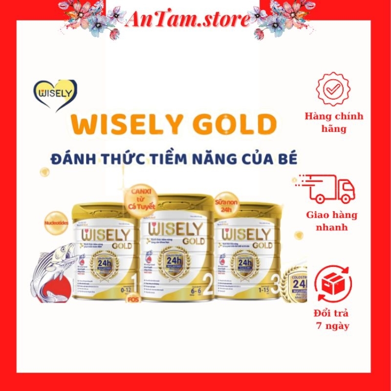 Sữa Wisely Gold số 1/số 2/số 3 lon 900g