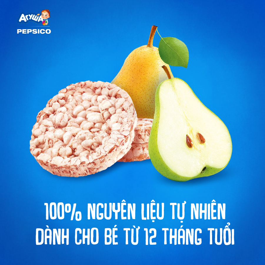 Bánh ăn dặm Agusha vị Táo, Chuối và Lê (30g) dành cho bé từ 12 tháng trở lên