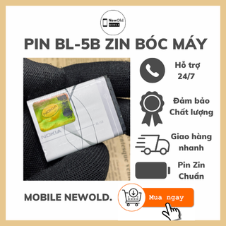 Pin nokia bl-5b zin cũ bóc máy cho nokia | 6120c | 3220 | 5300 | 6080 | n80 | n90 | 7260...