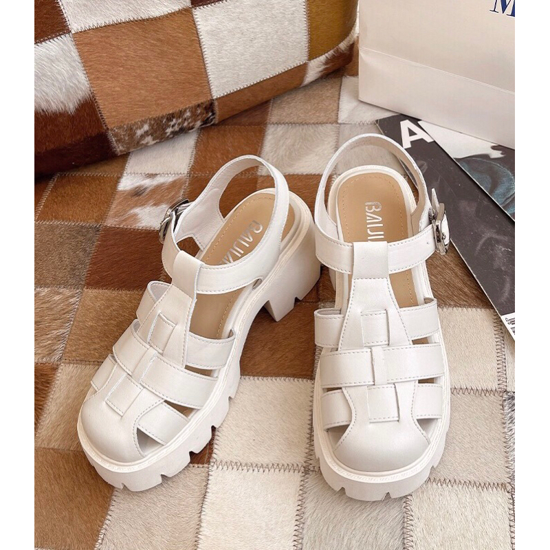 Dép Nữ Sandal Rọ Đế Răng Cưa Cao 7cm Bản Nâng Cấp