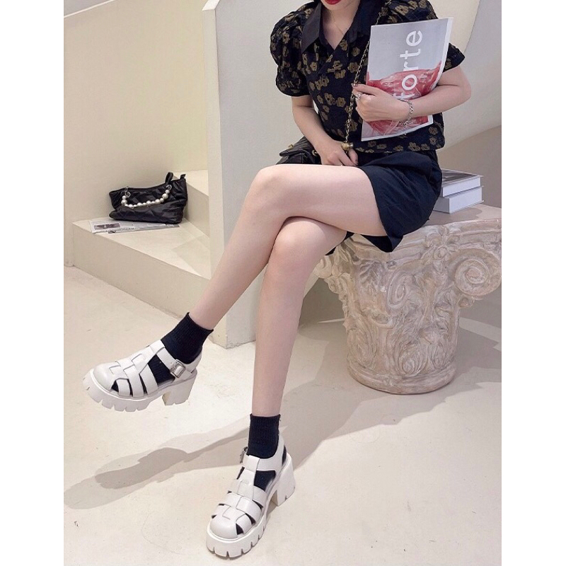 Dép Nữ Sandal Rọ Đế Răng Cưa Cao 7cm Bản Nâng Cấp