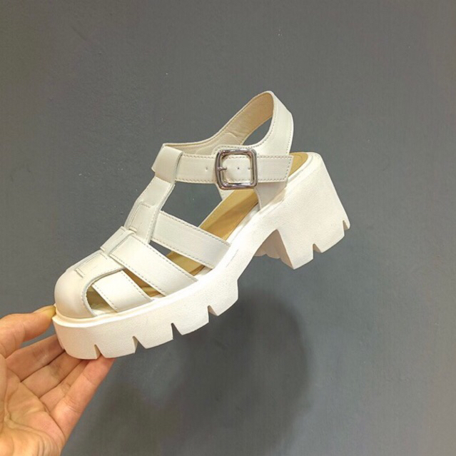 Dép Nữ Sandal Rọ Đế Răng Cưa Cao 7cm Bản Nâng Cấp