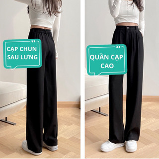 Quần ống suông lưng thun