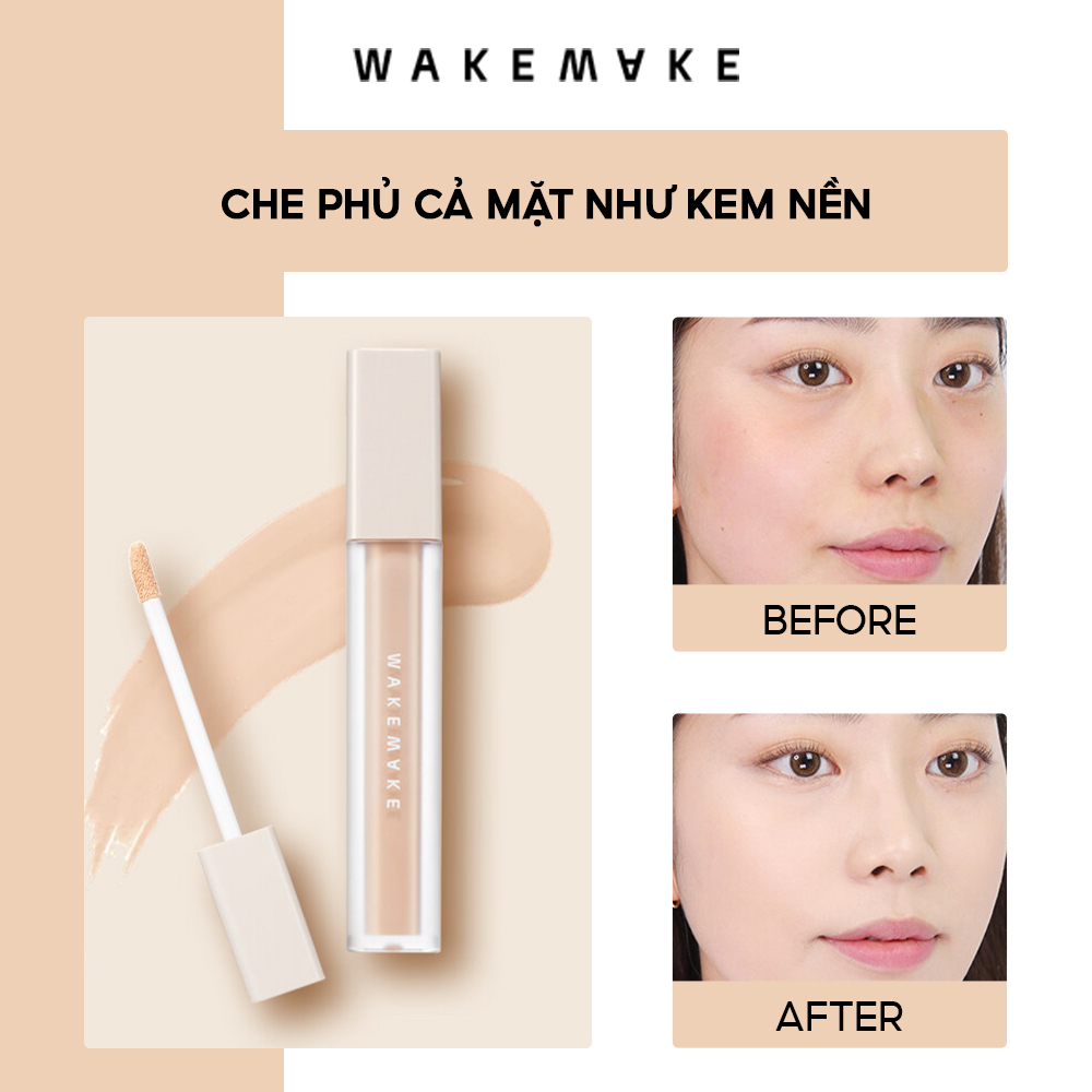 Kem che khuyết điểm Wakemake Defining Cover Concealer 6g