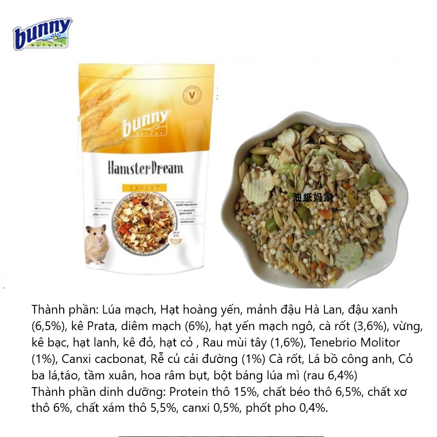 Thức ăn Hamster Dream cho hamster