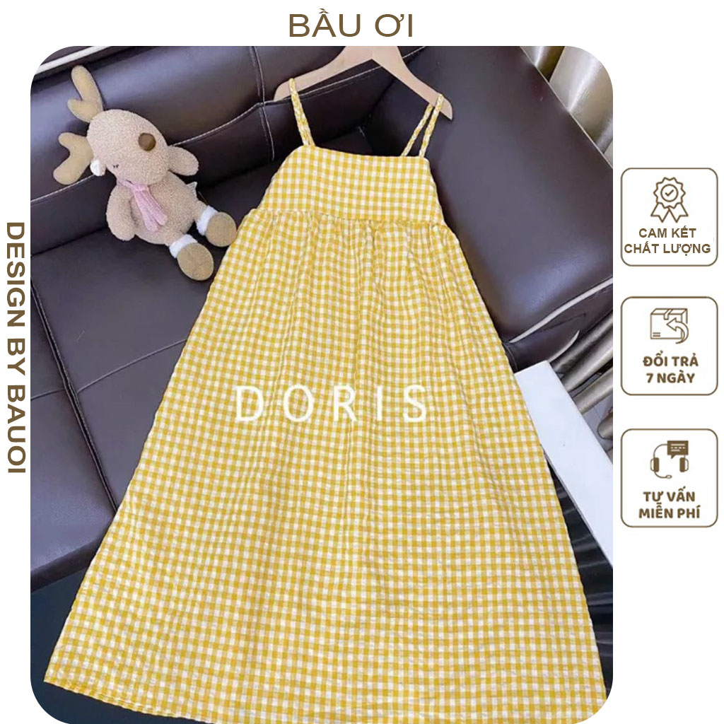 [BAUOII V69] VÁY BẦU 2 DÂY KẺ CARO FREESIZE - ĐẦM BẦU BABYDOLL DÁNG SUÔNG MÙA HÈ ĐI BIỂN ĐI CHƠI  ĐỀU ĐẸP