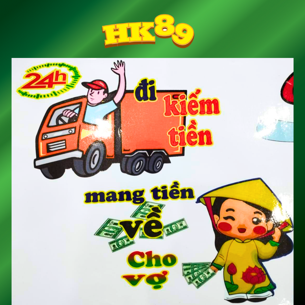 Tem xe tải nghề lái xe, Decal mang tiền về cho vợ - Tem trang trí ô tô, xe tải