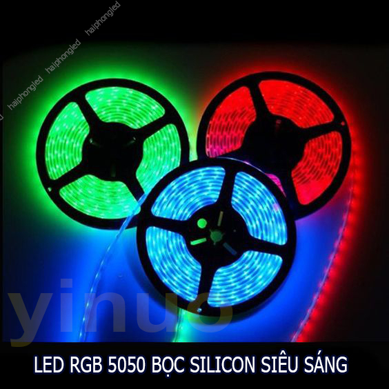 [ XẢ KHO ] Cuộn led RGB 5m SMD 5050 siêu sáng phủ silicon chống nước Cuộn led 7 màu giá rẻ chất lượng tốt