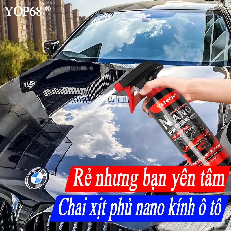Nano phục hồi phủ bóng đa năng Chai xịt bóng xe máy dầu bóng xe máy Bộ 2 mảnh 500ML+500ML