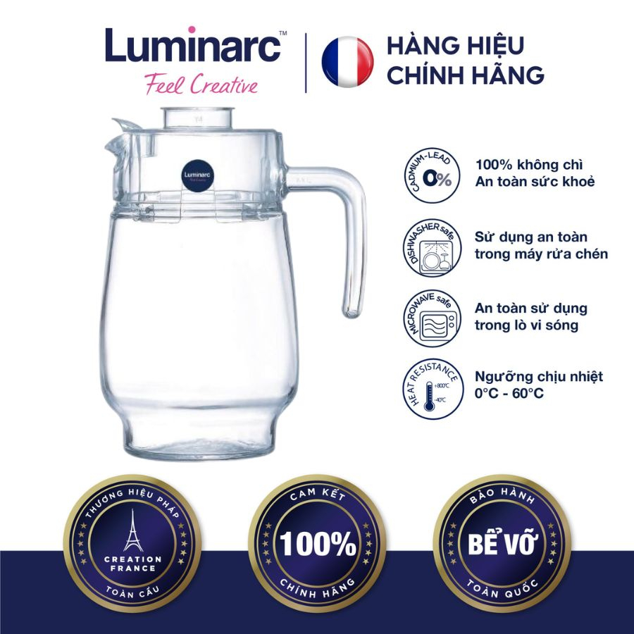 Bình Nước Thuỷ Tinh Luminarc Tivoli 1.6L- LUBIG2674