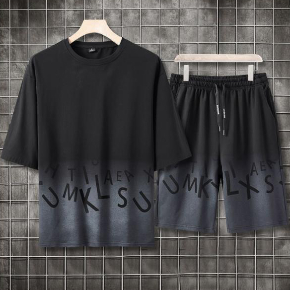Bộ Quần Áo Thun Nam In Họa Tiết Chữ UMKLSU Tinh Tế Thời Trang MENFASHION1989 MQA 001