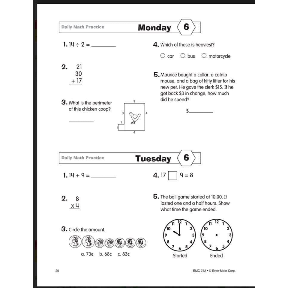 DAILY MATH PRACTICE full 6q