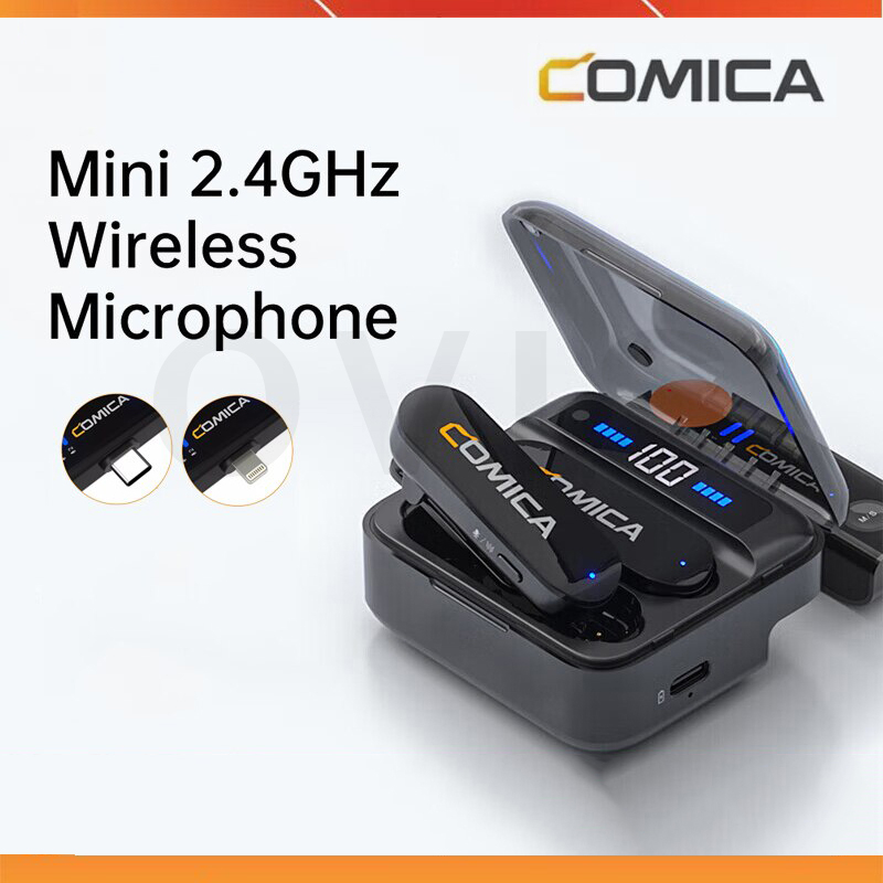 Comica Vimo S (MI / UC) - Micro Cài Áo Không Dây 2.4GHz, Nhỏ Gọn, Lọc Tiềng Ồn Cho Điện Thoại IOS, Android
