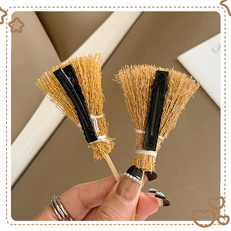 Kẹp tóc hình chổi mini cute