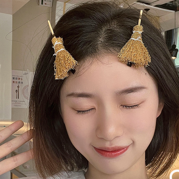 Kẹp tóc hình chổi mini cute