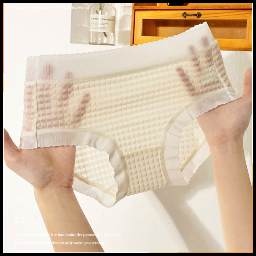 Chính Hãng Quần Lót 3D Kháng Khuẩn Lụa Băng Kiểu Dáng Nhật Bản Nâng Mông Đáy Thoáng Khí Mẫu Mới Nhất A38