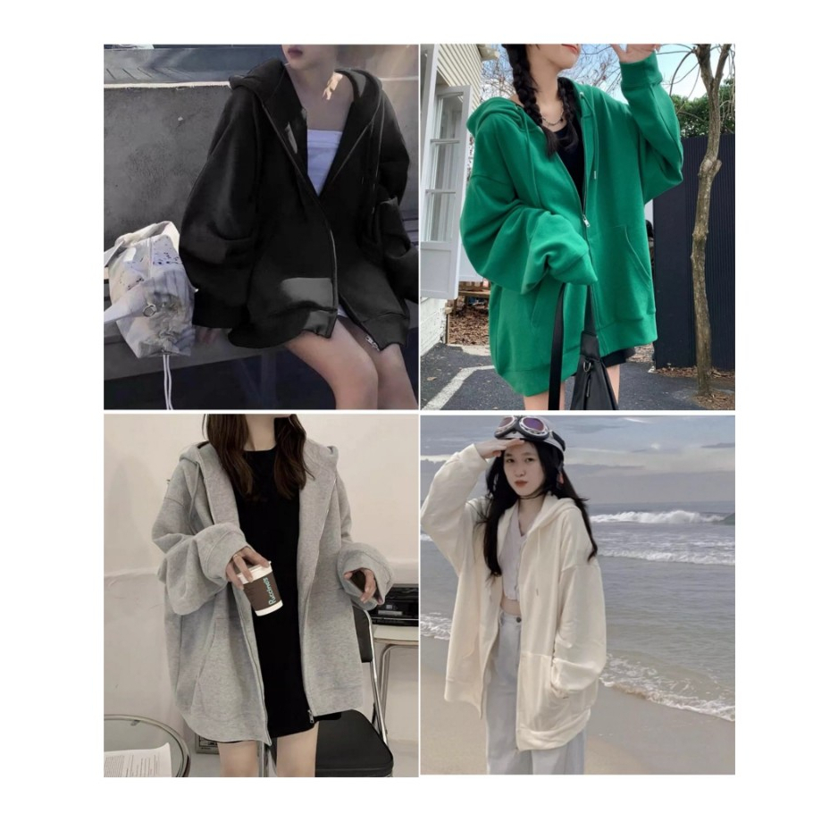 Áo KHOÁC Hoodie TRƠN 4 Màu Nam Nữ Ulzzang Unisex