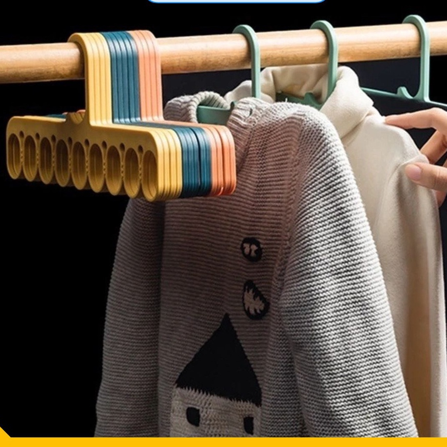 Giá Đỡ Treo Quần Áo 9 Lỗ Đa Năng Tiết Kiệm Không Gian