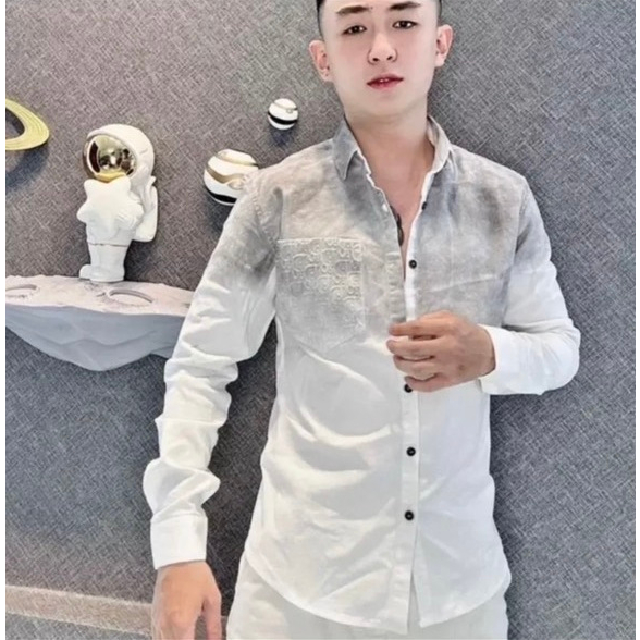 Sơ mi nam tay dài cài nút cổ bẻ thoáng mát, Áo dài tay sơ mi nam nữ chất đũi mềm mịn mẫu y hình SOLO SHOP SM